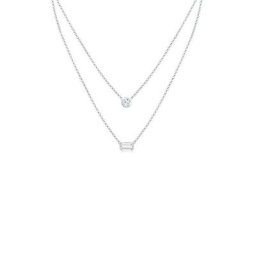 Elli Premium Collierkettchen mit Topas Edelstein Rechteck und Rund 925 Silber