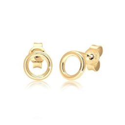 Elli Premium Paar Ohrstecker Stecker Kreis Geo Basic Minimal 585 Gelbgold Rond