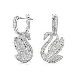 Swarovski Paar Ohrhänger Swarovski Iconic Swan Drop-Ohrhänger, 5647544, 5647545, mit Swarovski® Kristall