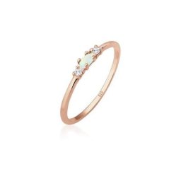 Elli Fingerring mit Opal Marquise und Zirkonia Silber
