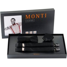 MONTI Hosenträger SILVIO (Set, 3-St) 3tlg. Set mit Punkten