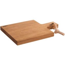 APS Servierbrett SIMPLY WOOD, Eichenholz, (1-St), mit Hängeloch und Lederband, geölt