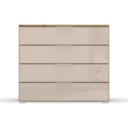 rauch Kommode Koluna, mit Glasfront, 4 Schubkästen, inkl. 6er-Set Filzboxen