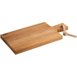 APS Servierbrett SIMPLY WOOD, Eichenholz, (1-St), mit Hängeloch und Lederband, geölt