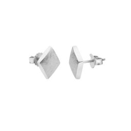 Nenalina Nenalina Ohrringe Ohrstecker Basic Viereck Geo Brushed 925 Silber Damen
