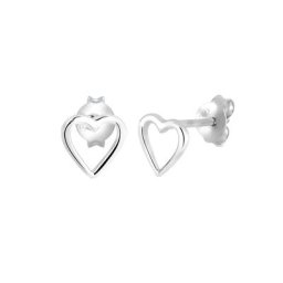 Elli Elli Ohrringe Herz Basic Liebe Filigran Hochwertig 925 Silber Damen
