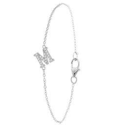 Lucardi Silberarmband, Buchstabe mit Zirkonia - r Armbänder & Armreife Damen