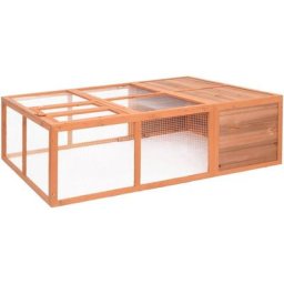 Garten-Tierkäfig 150x100x50 cm Massivholz Tanne Vidaxl Braun