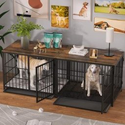 Xxl Hundekäfig Schrank Holz Hundebox für große Hunde, Hundehütte Hundehaus mit Tischoberfläche,