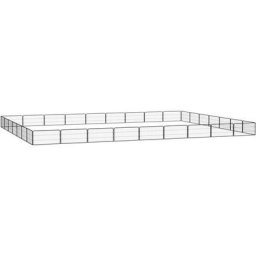 Vidaxl - 32-tlg. Hundelaufstall Schwarz 100x50cm Stahl Pulverbeschichtet Schwarz