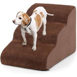 Hundetreppe 3 Stufen, rutschfeste Hundestufen aus Schaumstoff, 30kg belastbar, Haustiertreppen für