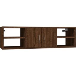 Wandregal Braun Eichen-Optik 102x30x29 cm Holzwerkstoff vidaXL - Braun
