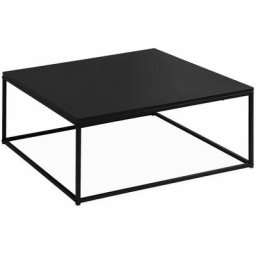 Quadratischer Couchtisch, Industrial, schwarzes Metall. l 80 x b 80 x h 36 cm - Schwarz