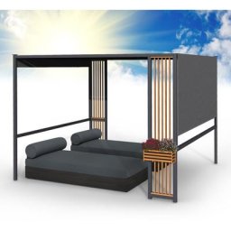 Pergola, Pavillons Wasserdicht, Stabil & Winterfest, Windichte Aluminium Pergola Freistehend,
