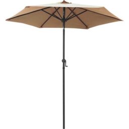 Sonnenschirm Taupe 200 x 224 cm Aluminium vidaXL - Taupe