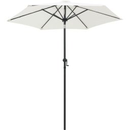Sonnenschirm Sandweiß 200 x 224 cm Aluminium vidaXL - Weiß