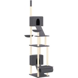 Vidaxl - Kratzbaum Deckenhoch Dunkelgrau 277-303 cm Grau