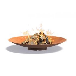 Halo Feuerschale Cortenstahl ø 120 cm rund Rost Feuerstelle für Garten und Terrasse - Adezz