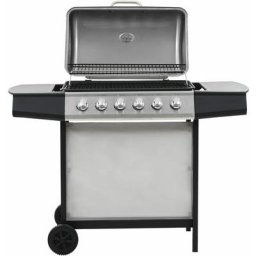 Vidaxl - Gasgrill mit 6 Brennern Edelstahl Silbern Silber