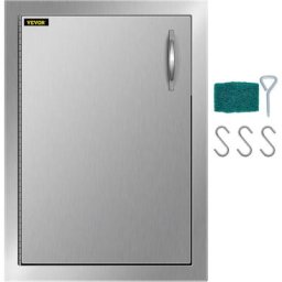 Bbq Türen 41x57cm Schranktüren Kamintür vertikal mit 1 Inspektionstür Putztür Edelstahl für