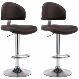 Barhocker 2 Stk. Braun Kunstleder Vidaxl Braun