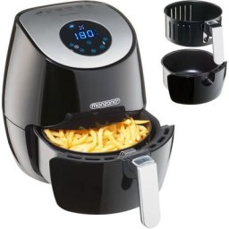 Heißluftfritteuse Digitales Touch-Display 3,6 l Ohne Öl Fett 6 Programme 1500 w Küche Fritteuse