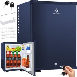 Minikühlschrank mit Schloss, Minibar 40 Liter Nutzinhalt, Leise 22db, Abschließbar, Schlafzimmer,