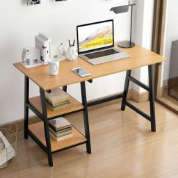 Schreibtisch Computertisch mit Regal 120 cm Büroschreibtisch Computerarbeitsplatz Stabiler