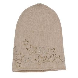 Mütze mit Strasssteinen MIAMODA Camel