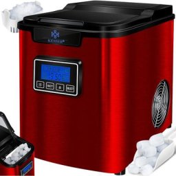 Eiswürfelbereiter Eiswürfelmaschine Edelstahl 150W Ice Maker 12 kg 24 h 3 Würfelgrößen Zubereitung