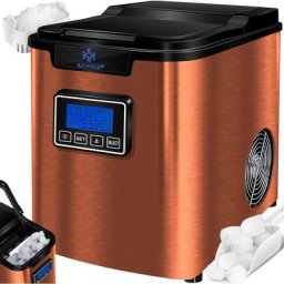 Eiswürfelbereiter Eiswürfelmaschine Edelstahl 150W Ice Maker 12 kg 24 h 3 Würfelgrößen Zubereitung