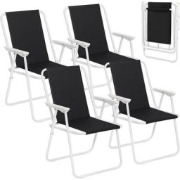 Klappstuhl Gartenstuhl 4er-Set, Klappbarer Kunststoff-Stuhl, Campingstuhl Faltbar für Garten &
