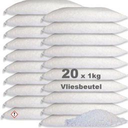 20 x 1 kg Raum Luftentfeuchter Granulat im Vliesbeutel