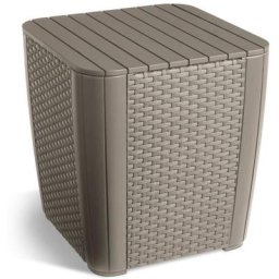 Garten-Beistelltisch Luzon Rattan-Optik Flach Cappuccino-Braun Keter Braun