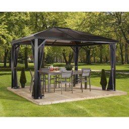 Pavillon Meridien 12x16 anthrazit 365 x 485 x 270 cm (l x b x h) Aluminium - Sojag