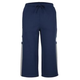 3/4-lange Freizeithose mit grauem Kontraststreifen