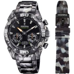 Festina Chronograph Chrono Bike 2021 - Special Edition Connected, F20545/1, (Set, 2-tlg., mit Wechselband)