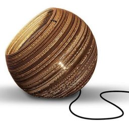 think paper Tischleuchte Globe, ohne Leuchtmittel, Wohnleuchten aus Papier, Hängleuchte aus Pappe, stylisch