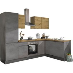 BASIC by Balculina Küche Adna, Stellbreite 280/170 cm, wahlweise mit oder ohne E-Geräte