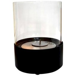 GLOW FIRE Tischfeuer Emma schwarz, Ethanol Kamin/ Tischkamin mit Heizleistung, TÜV geprüfte Sicherheit