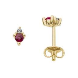 Firetti Paar Ohrstecker Royal, mit Rubin