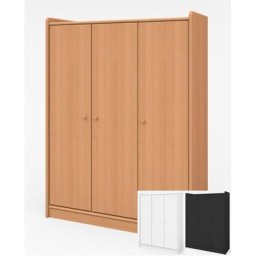 Kleiderschrank Laura 3 trg. - Massivholz Buche