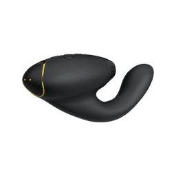 Womanizer Vibratoren Duo 2 Black Luxuriöser Dual Stimulator Mit Pleasure Air Technologie Für Die Klitoris Und Vibration für den G-Punkt 1 Stk.