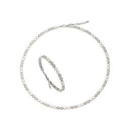 Damen Schmuck-Set Kette und Armband, Titan