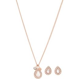 Damen Schmuck-Set Kette und Ohrstecker ""JF04029791"", Edelstahl