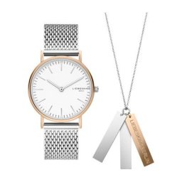 Damenuhr ""LS-0062-MQN"", Set mit Kette mit Anhänger