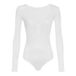Trend Body, Langarm, String, halbe Knopfleiste, für Damen