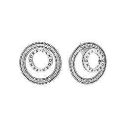 Damen Ohrstecker ""Logo Kreis 297446CZ"", 925er Silber