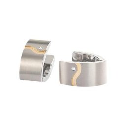 Damen Creolen, Titan mit 2 Brillanten, zus. ca. 0,01 Karat