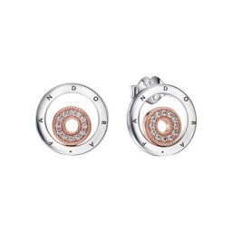 Damen Ohrstecker ""Pandora Signature"", 925er Silber